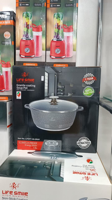 قابلمه گرانیتی لایف اسمایل سایز 36 مدل P7-36-GRAY