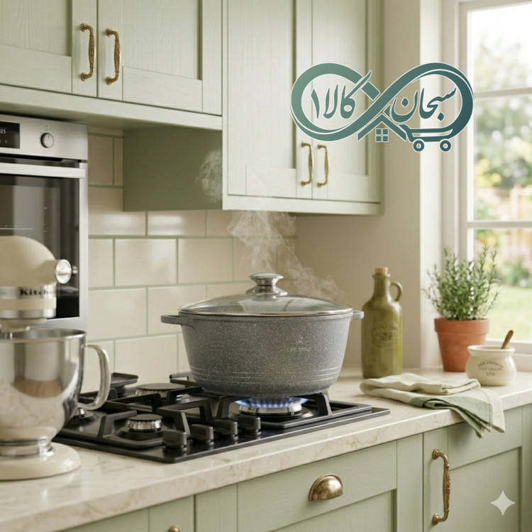 قابلمه گرانیتی لایف اسمایل سایز 36 مدل P7-36-GRAY