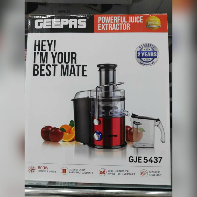 آبمیوه گیری جیپاس مدل GJE 5437 | توان 800 وات